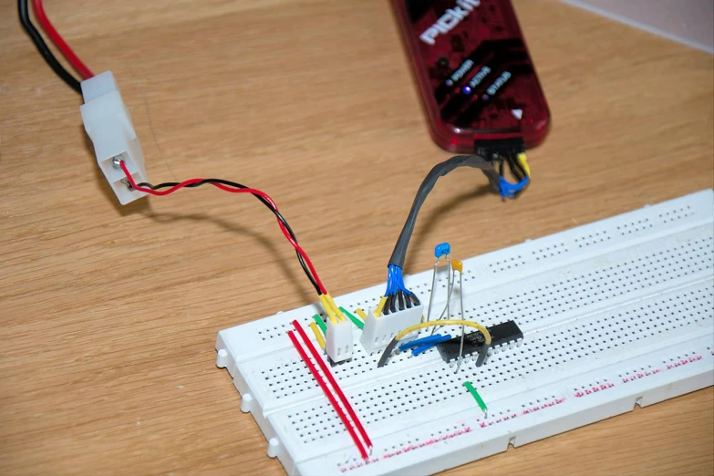 a close up of an electronic device on a table