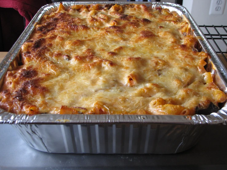 an image of a casserole on the oven counter