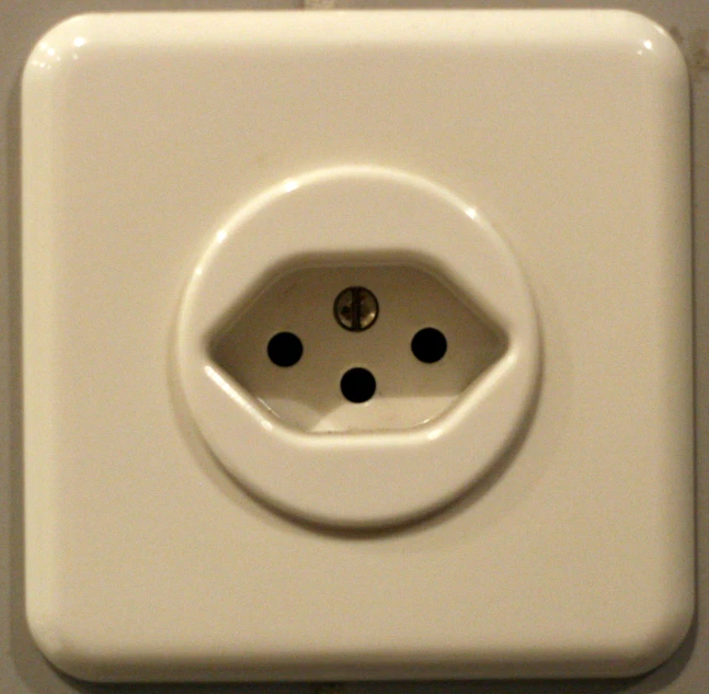 a closeup image of an electrical outlet