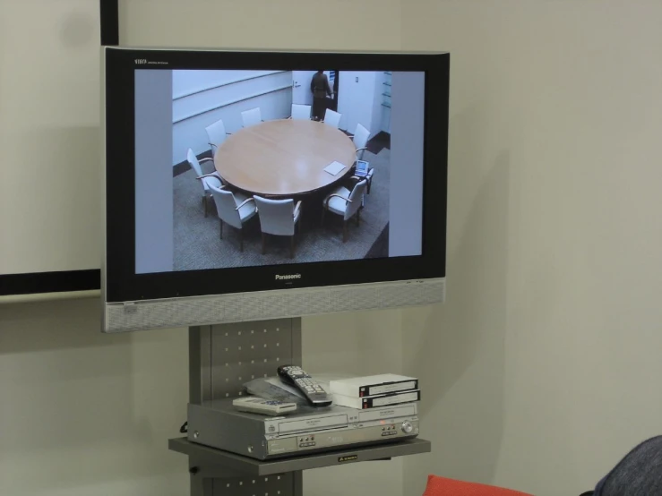 there is an image of a table on the tv