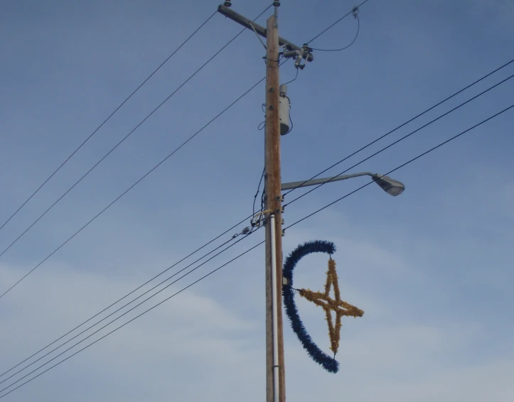 the old and worn star of david is on the sign