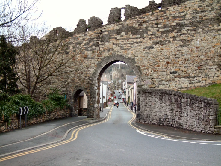 there are two vehicles going through a tunnel