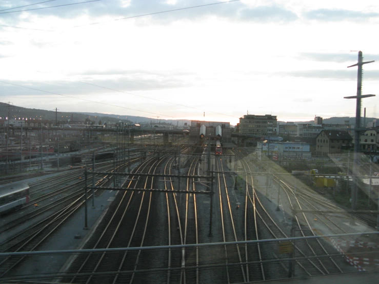 train tracks at the top of an elevated track