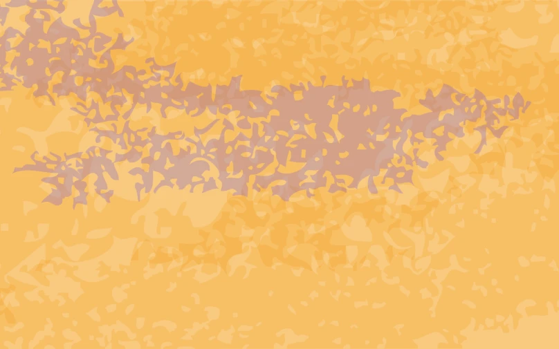 a yellow background with a design of leaves