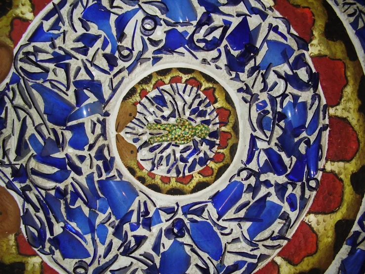 colorful ceramic artwork on top of a table