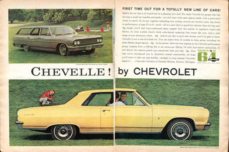 an old chevrolet ad from the fifties featuring two girls and a car