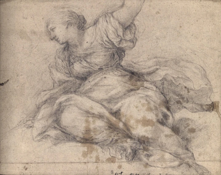 a drawing with a horse and rider laying on it