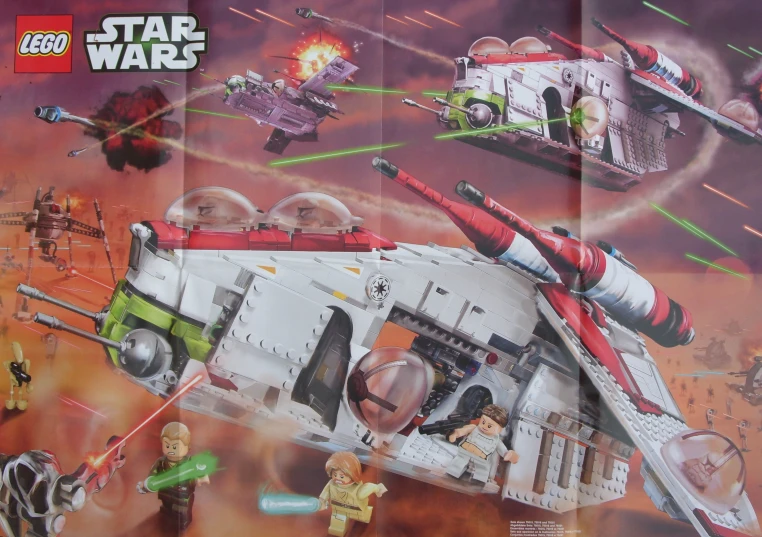 the lego star wars box is open to reveal all its components