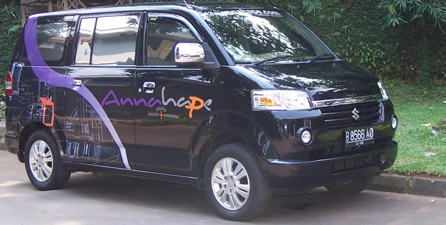 an image of a small vehicle decorated with paint