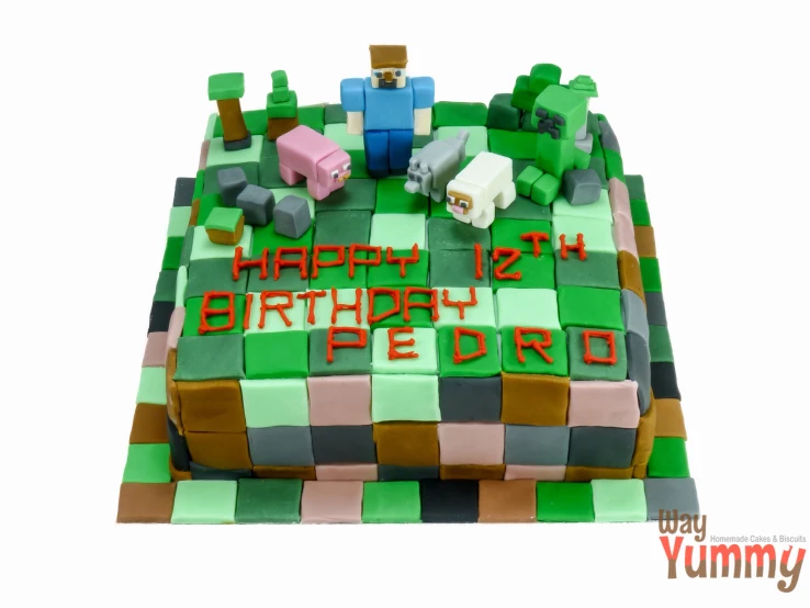 a cake shaped to look like a lego city