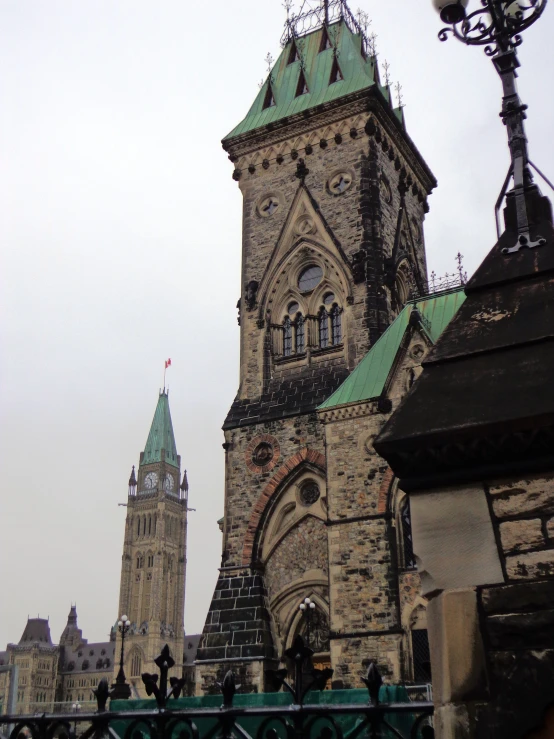 a large church is standing in the sky