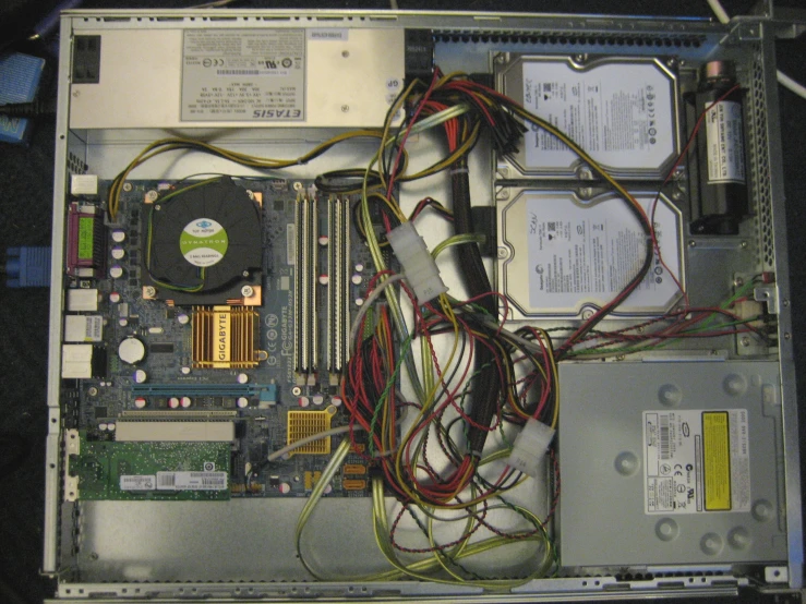 a computer assembly, with all the components removed