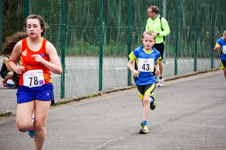 several s running together at the end of a race