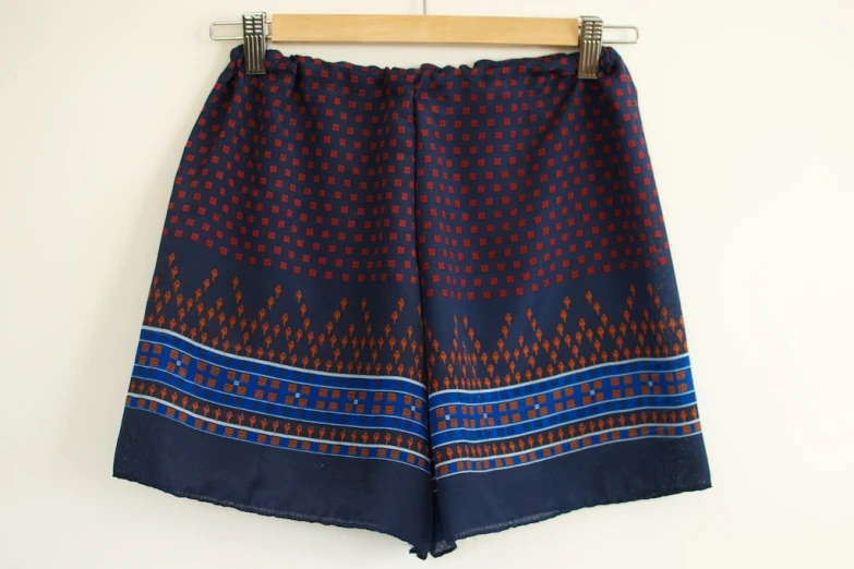 an overdy shorts with a design made from small squares