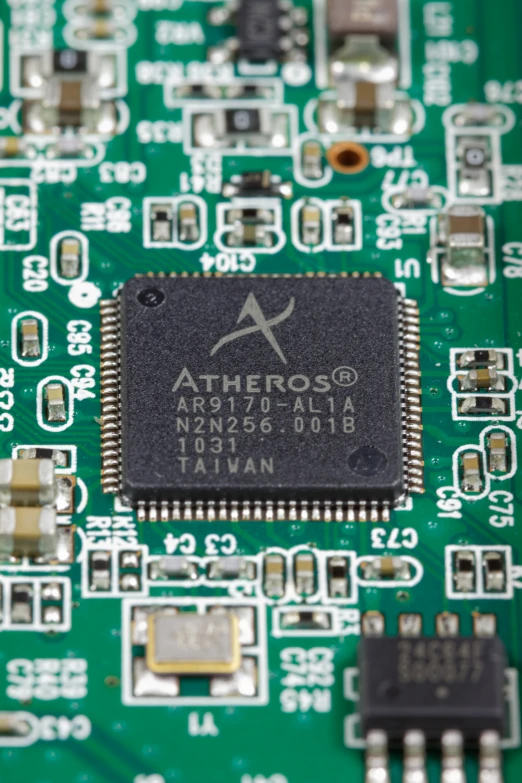 an electronic device with a computer chip on it