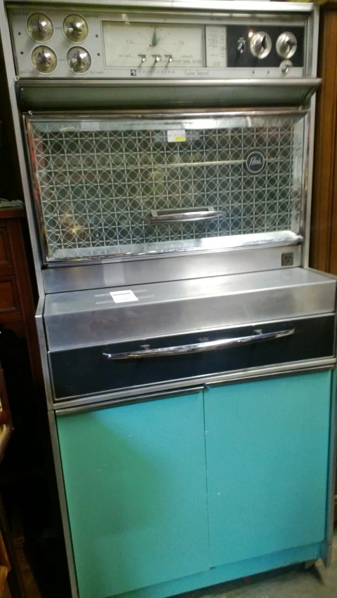 an old fashioned oven has been cleaned