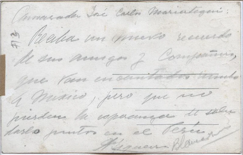 a handwritten mcript describing the first part of a family's life