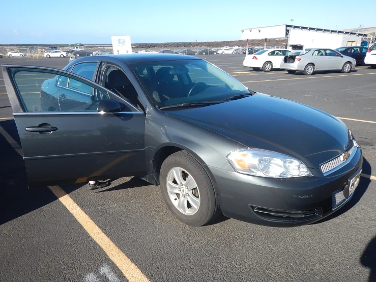 a car is shown broken and missing its side