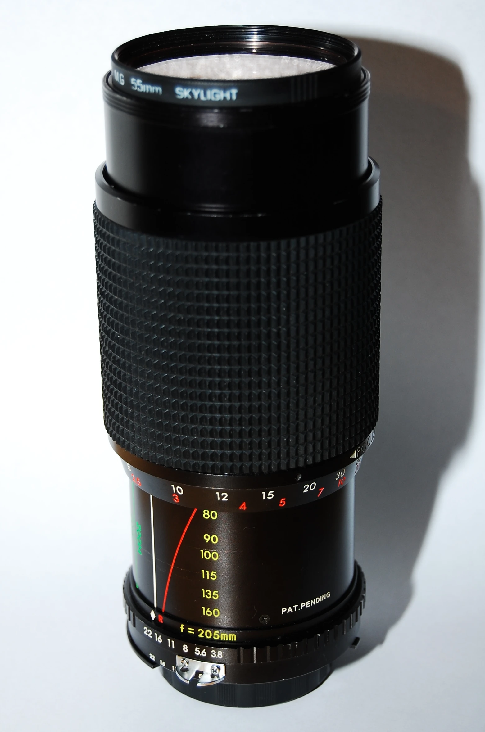 a close up view of a camera lens