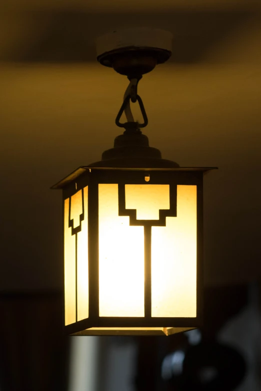 a light that has a lamp that is on