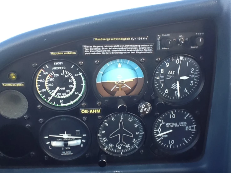 the instrument displays are showing what's on each plane