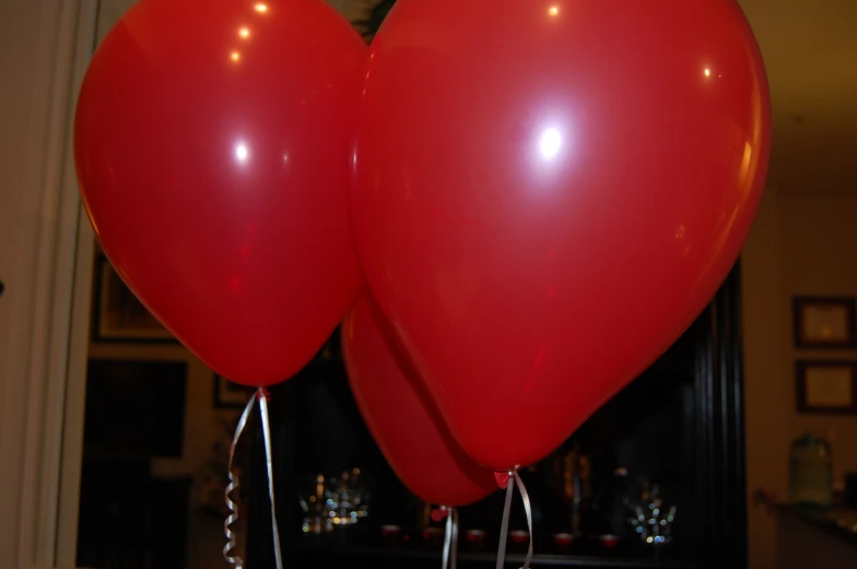 three balloons sitting on top of each other