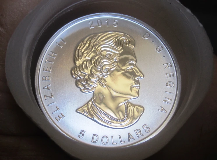 an image of a close up of a silver coin