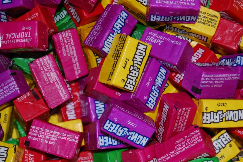 a pile of mini candies are shown