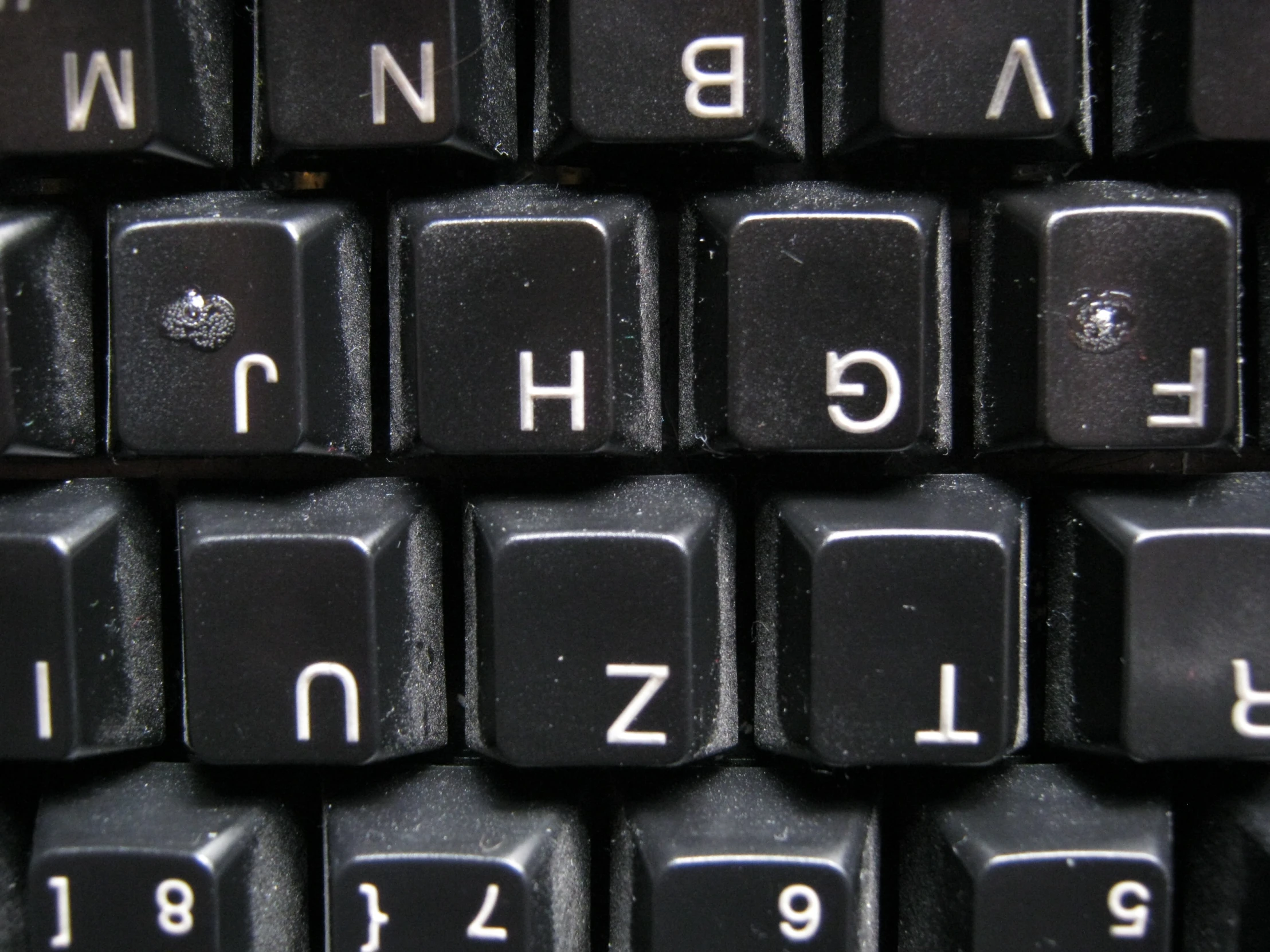 the keys on this keyboard are slightly black