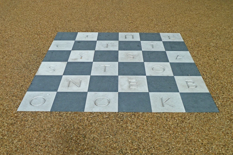 a piece of paper with the words chess on it