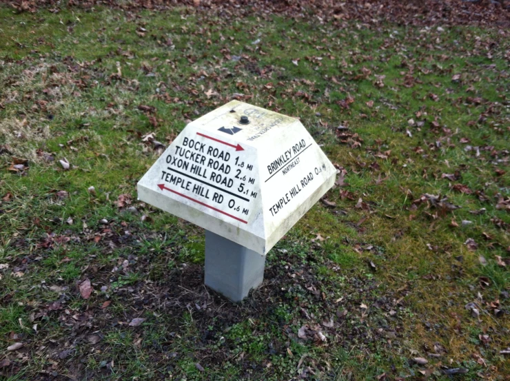 a broken box on the ground in a field