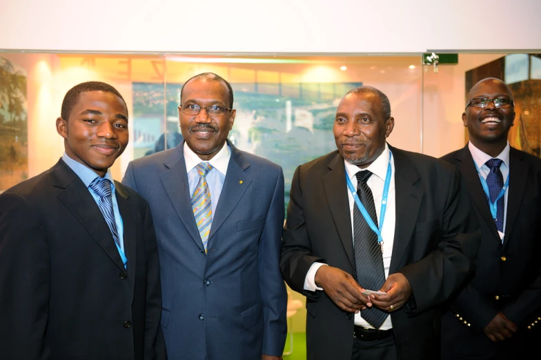 a group of men posing for a picture