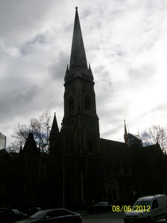 a cathedral with steeples and steeple next to it