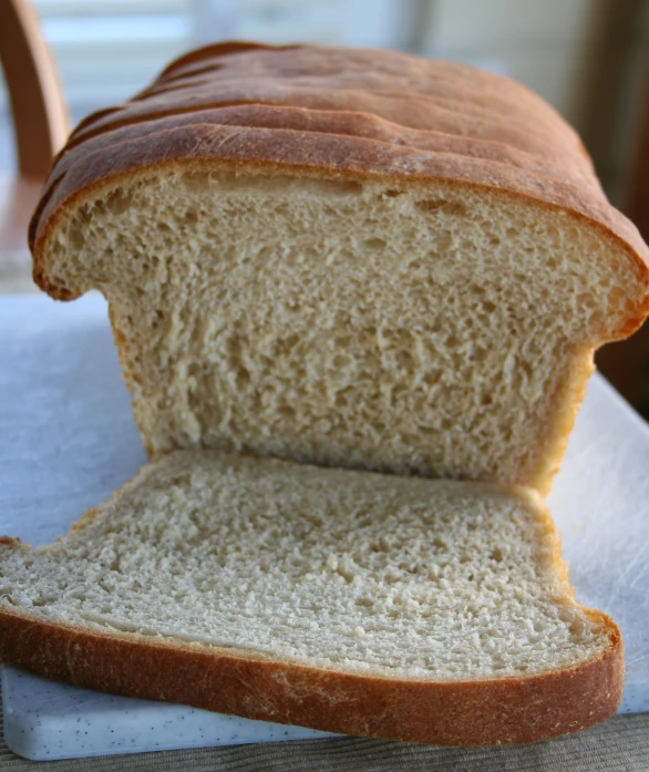 a loaf of bread is on a table