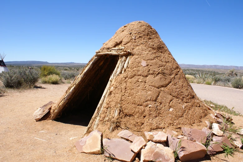 a large mound like structure in a desert