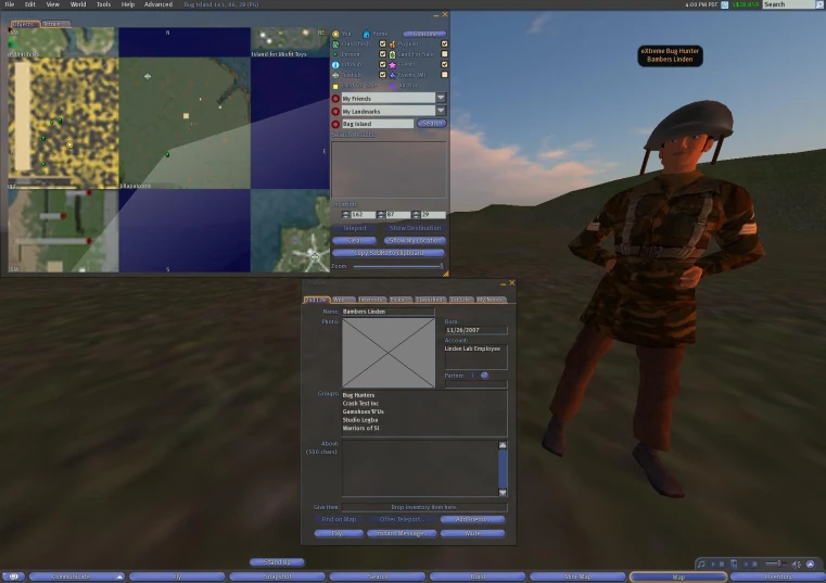 the virtual view of a man is shown