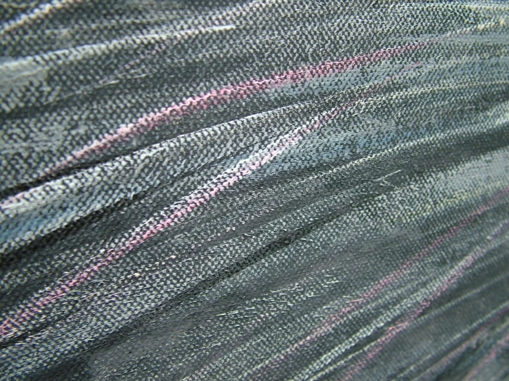 black and grey fabric with white streaks of pink