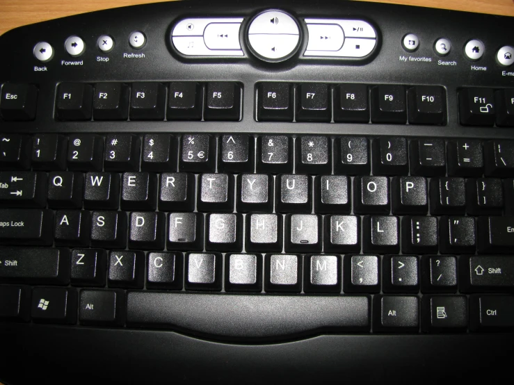 a computer keyboard with a lot of keys on it