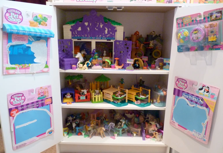 a little girl's playroom with a doll house and other furniture