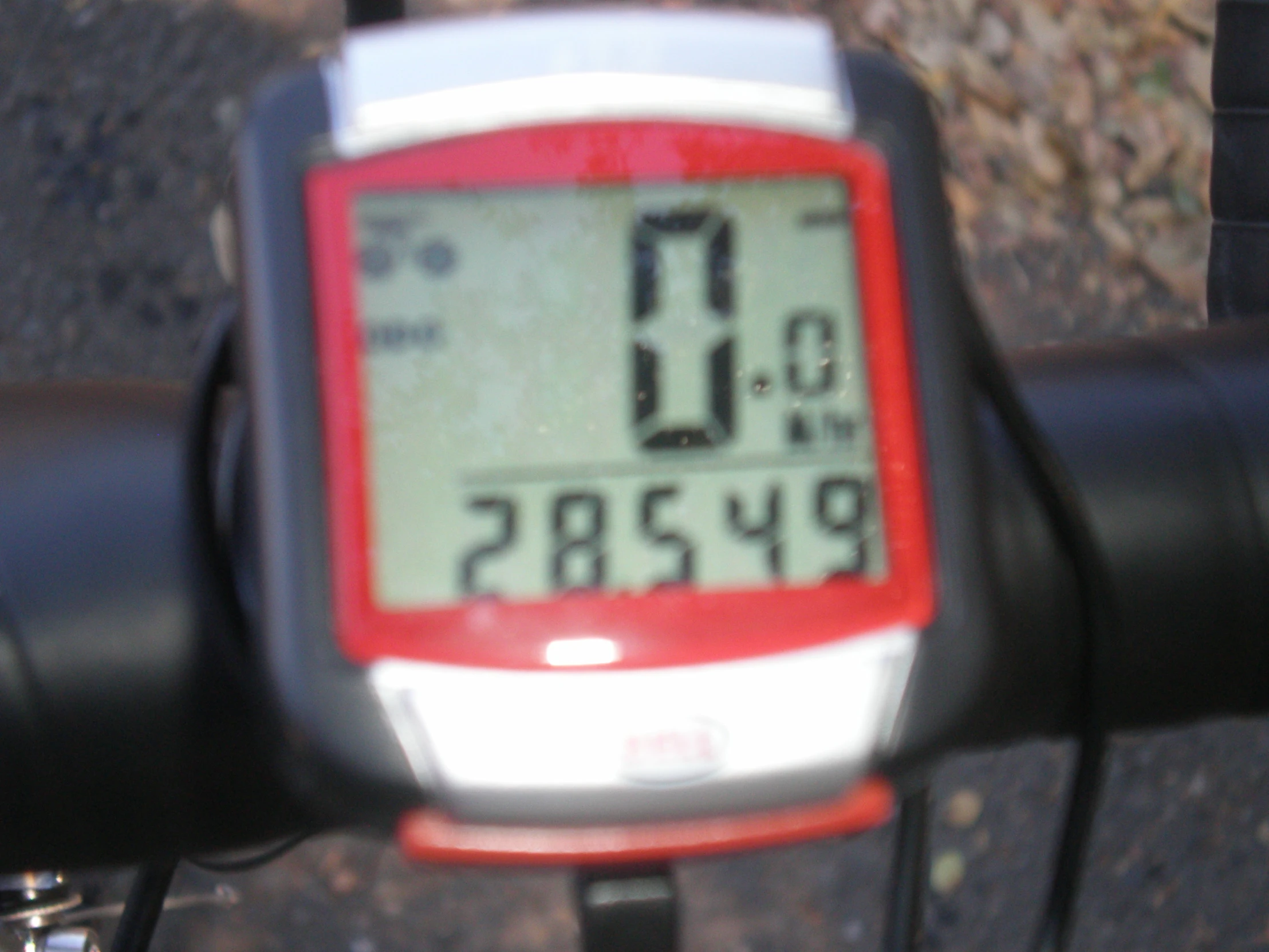 a computer display displays the time on a bicycle