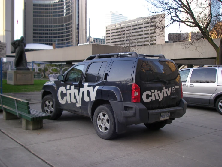 a truck with the words city on the side