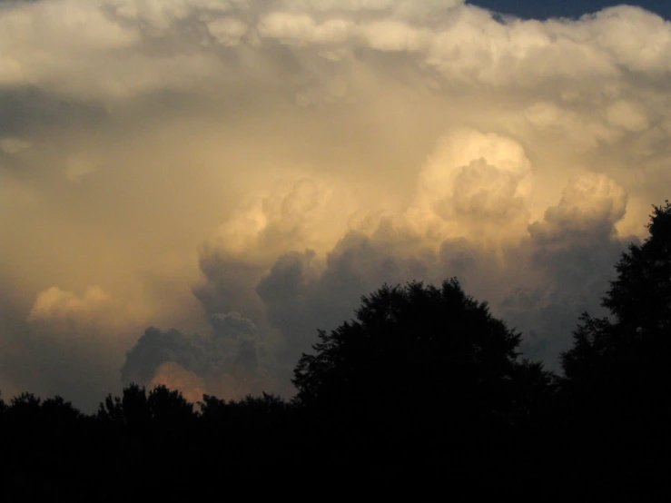 a view of some kind of storm moving through the sky