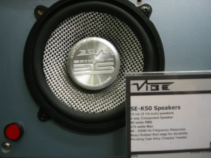 a close up view of an electronic speaker