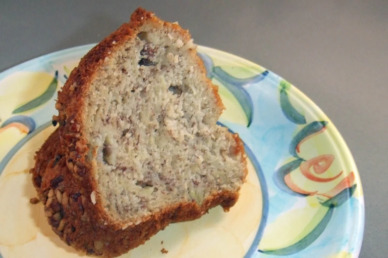 a piece of cake is displayed on a plate