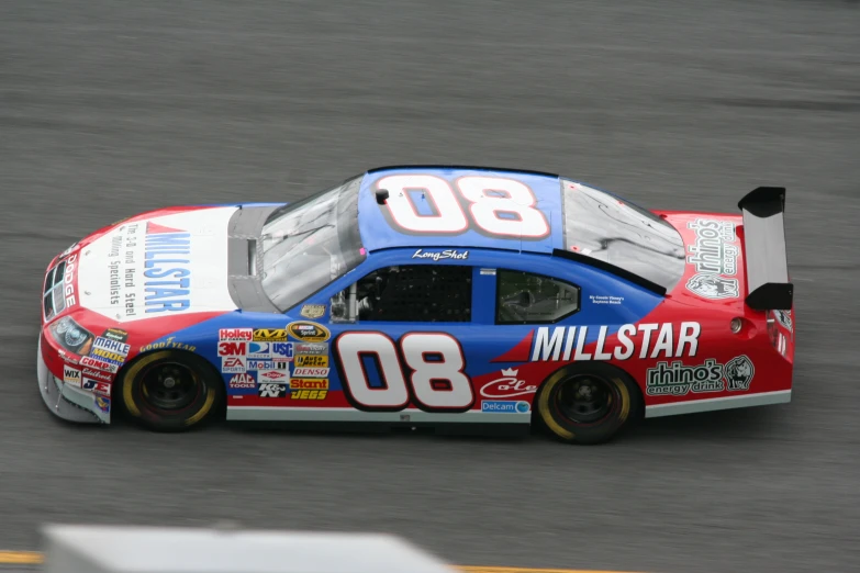 a car with the number 80 on it in a race