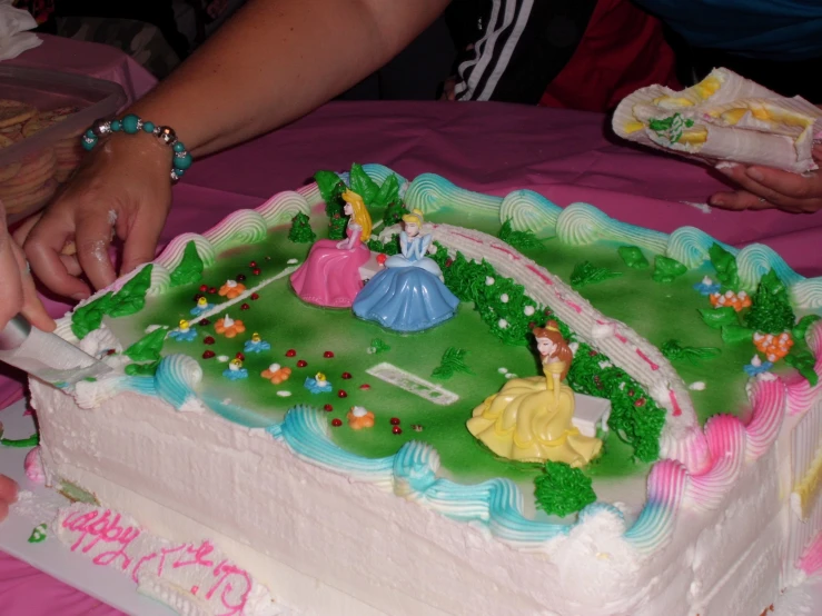 a decorated cake for an individual being served