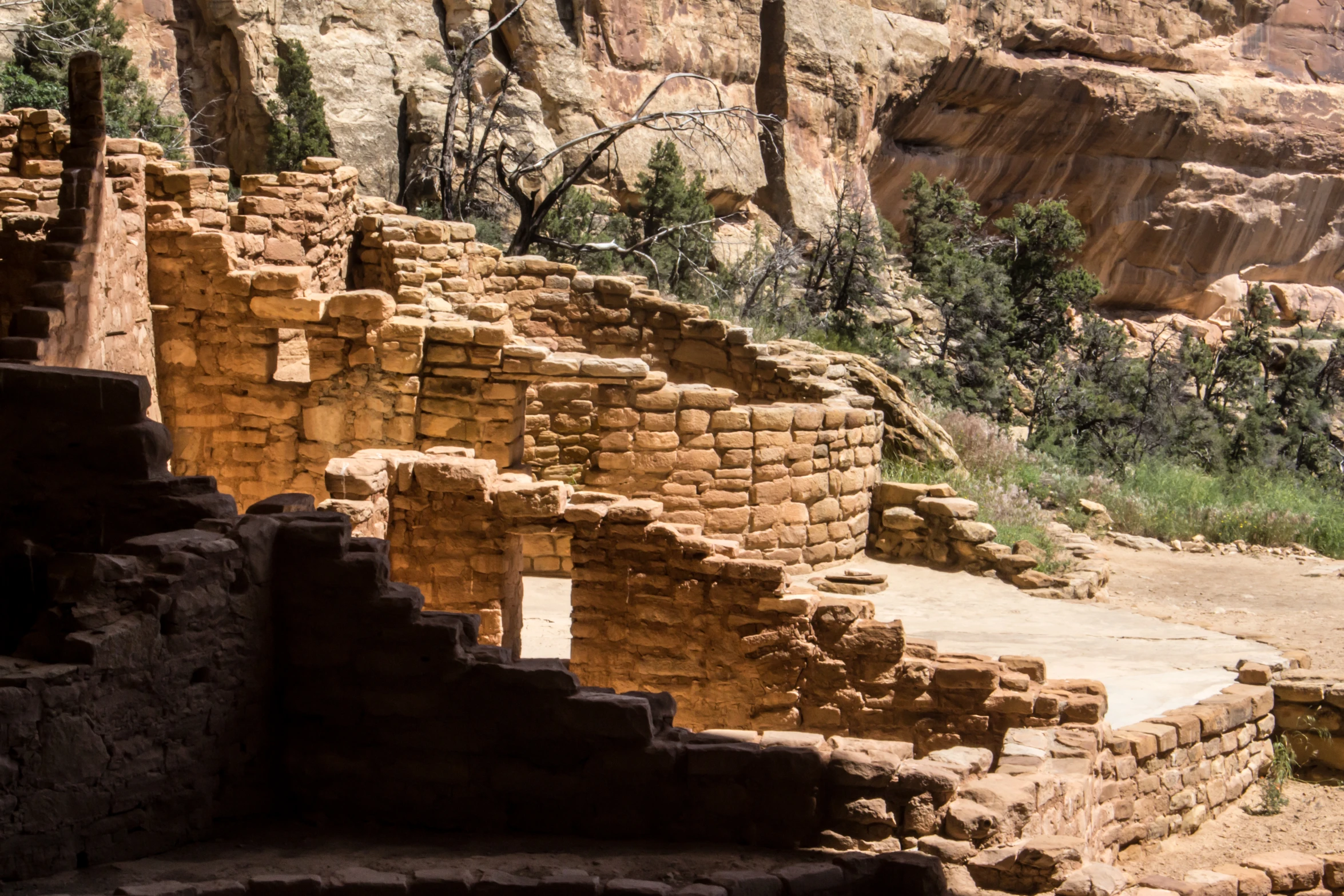 a mountain with some very ancient buildings built