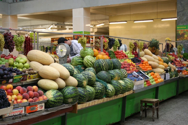 a fresh market with a bunch of fresh produce