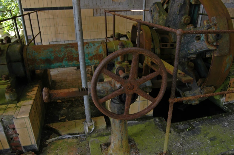 this is an old machinery in a building