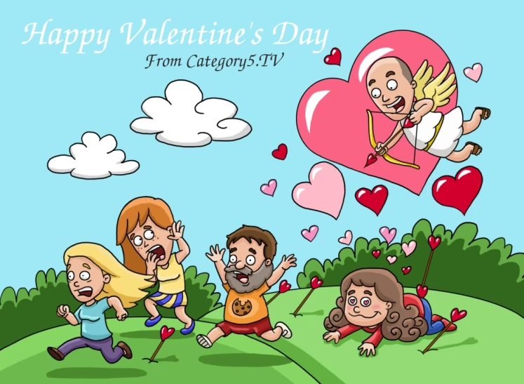 the happy valentine's day card from cartoons tv